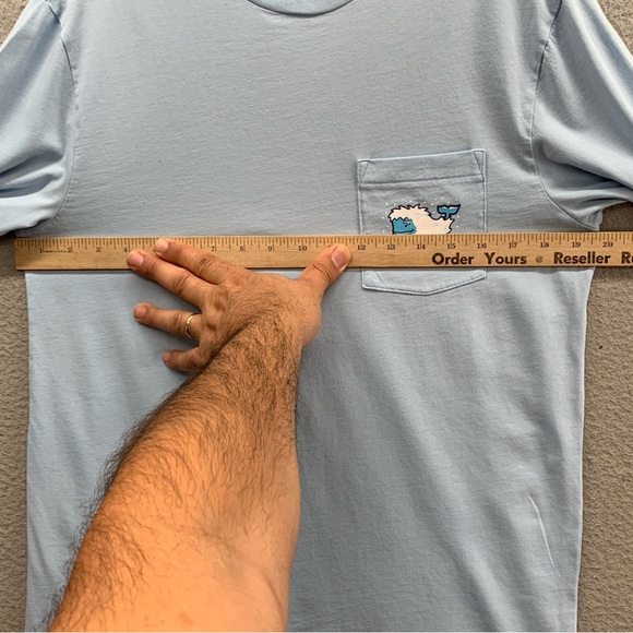 Vineyard Vines Men's Size S Long Sleeve Light Blue Pullover Shirt Whale Logo - Picture 4 of 10